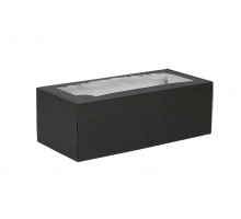 Коробка самосборная с окном черная 35x16x12 см