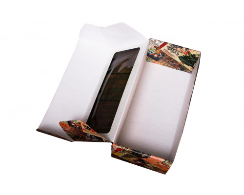 Коробка самосборная с окном «Новогодняя афиша» 35x16x12 см