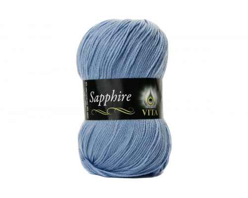 Пряжа/нитки Vita Sapphire – цвет 1506 голубой