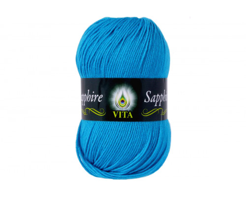 Пряжа/нитки Vita Sapphire – цвет 1523 голубая бирюза