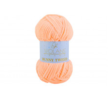 Wolans Bunny Tweed 140-05 персиковый-оранжевая россыпь