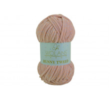 Wolans Bunny Tweed 140-26 розовая пудра-оранжевая россыпь