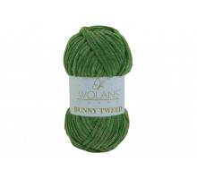 Wolans Bunny Tweed 140-35 ярко-зеленый-розовая россыпь